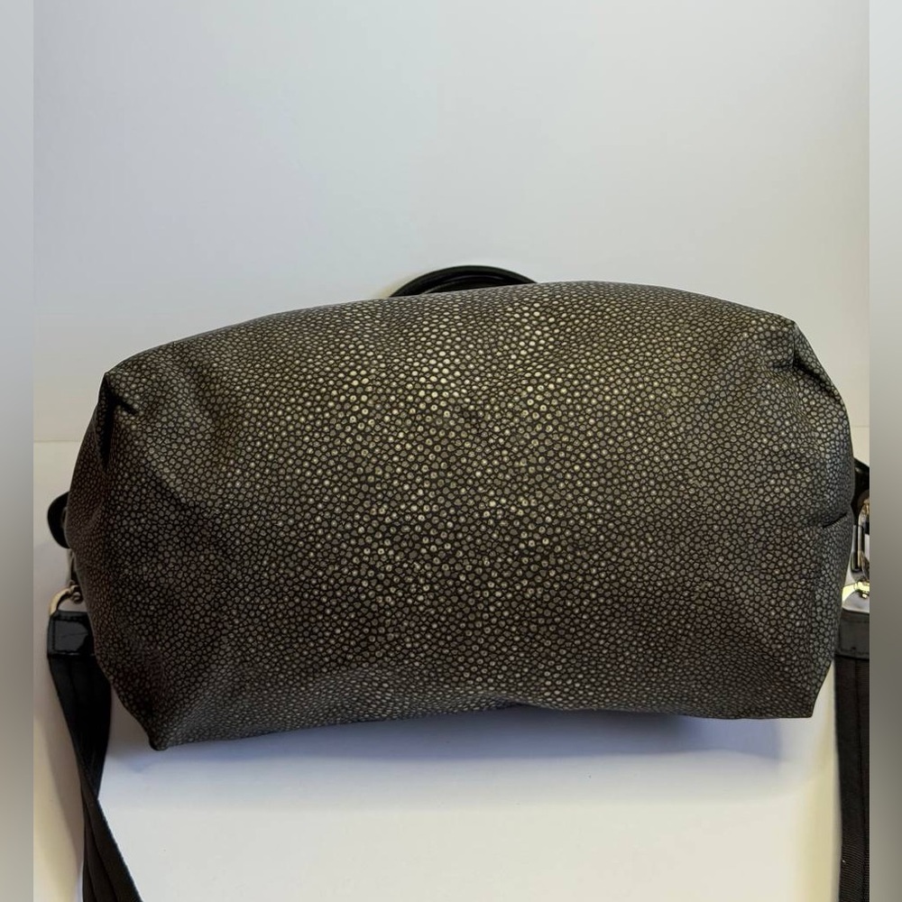 Longchamp Le Pliage Bag w Stingray Pattern Gray Nylon and Patent Leather Trim - Picture 9 of 14